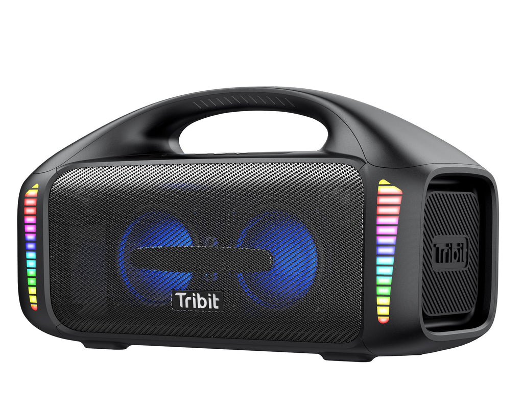 Tribit StormBox Blast Portable Speaker,90W Stereo Sound Loud Speaker with XBass,IPX7 Waterproof Bluetooth Speaker LED Light, PowerBank, Bluetooth 5.3, Custom EQ, 30H Playtime Party