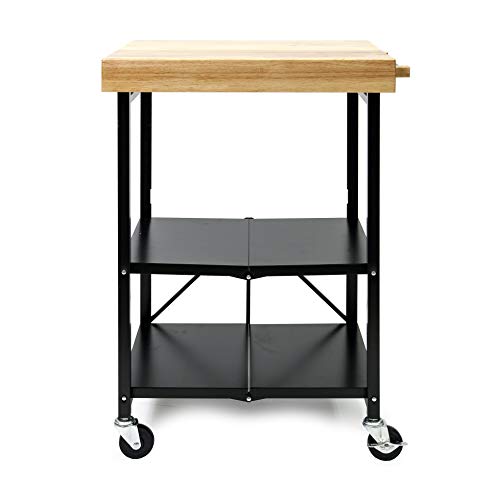 Origami Foldable Kitchen Island Black