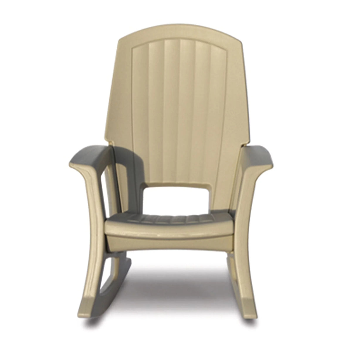 Semco Plastics Rockaway Heavy-Duty Outdoor Rocking Chair, Tan (4 Pack)