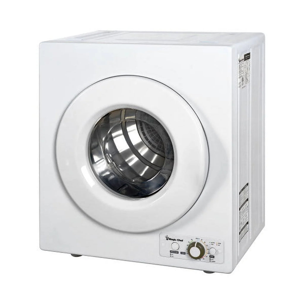 Magic Chef Brand 2.6 Cu. ft. Electric Dryer in White, 17.5 in D, 27.5 in H, 23.6 in L, 48.4 lbs.