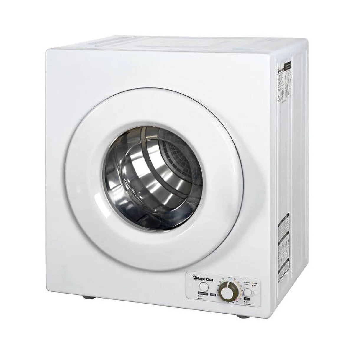 Magic Chef Brand 2.6 Cu. ft. Electric Dryer in White, 17.5 in D, 27.5 in H, 23.6 in L, 48.4 lbs.