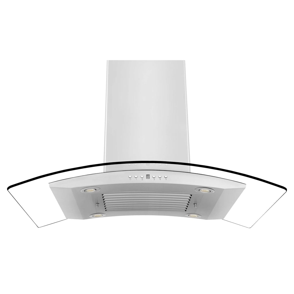 ZLINE 30 in. Island Mount Range Hood in Stainless Steel & Glass (GL14i-30)