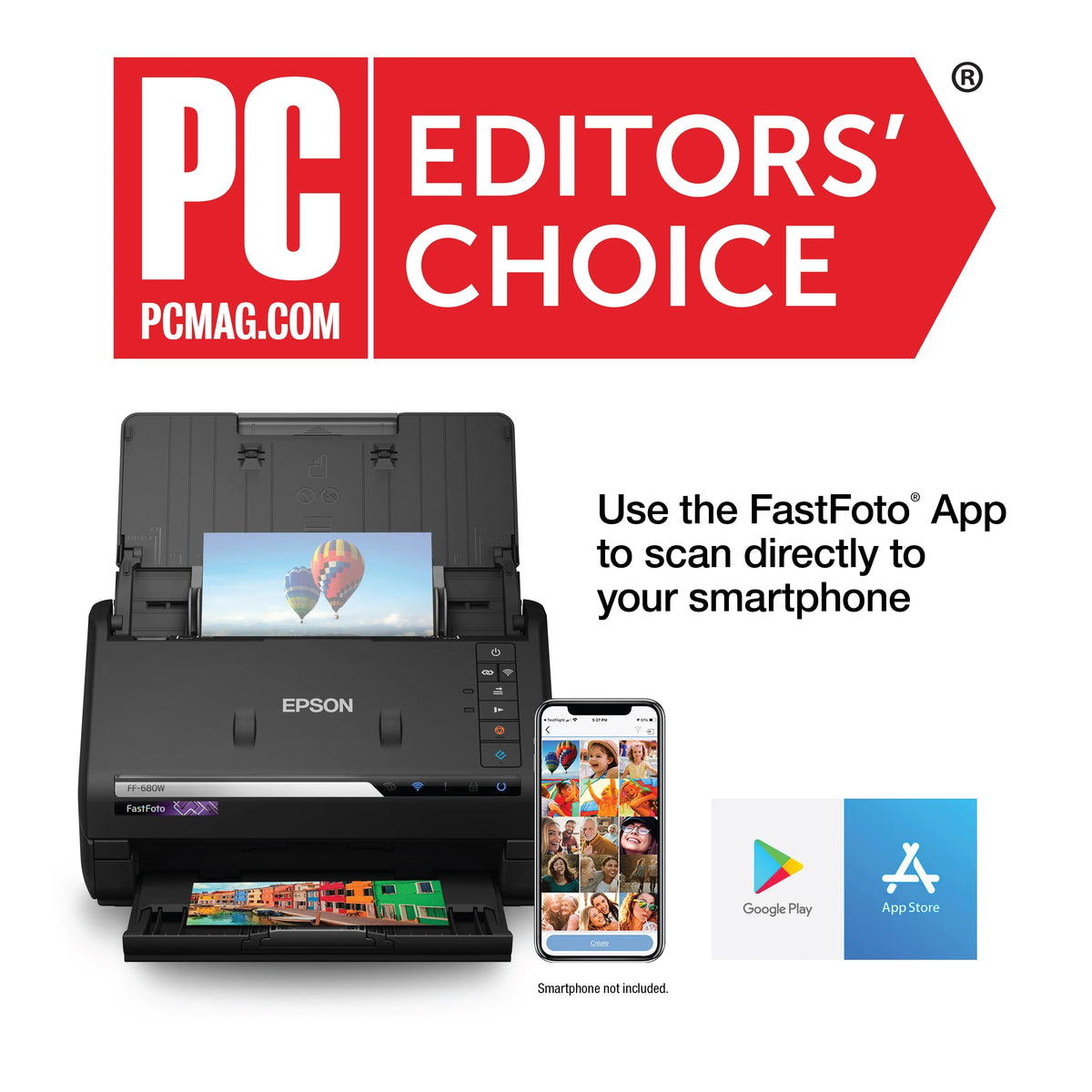 Epson FastFoto FF-680W Wireless High-speed Photo and Document Scanning System