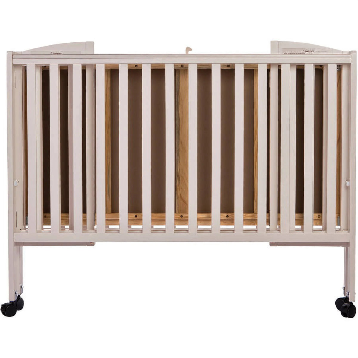 Dream On Me Full Size 2-in-1 Folding Stationary Side Crib, Locking Wheels, French White
