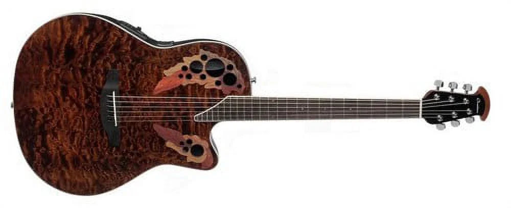 Ovation Celebrity Elite Plus Mid-Depth Cutaway Acoustic Electric Guitar (Tiger Eye)