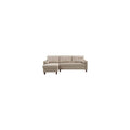 Sectional Sofa with Storage – Modern Upholstered Tufted Living Room Couch, Reversible Chaise for Home, Apartment, Office, 95.7” L, Beige