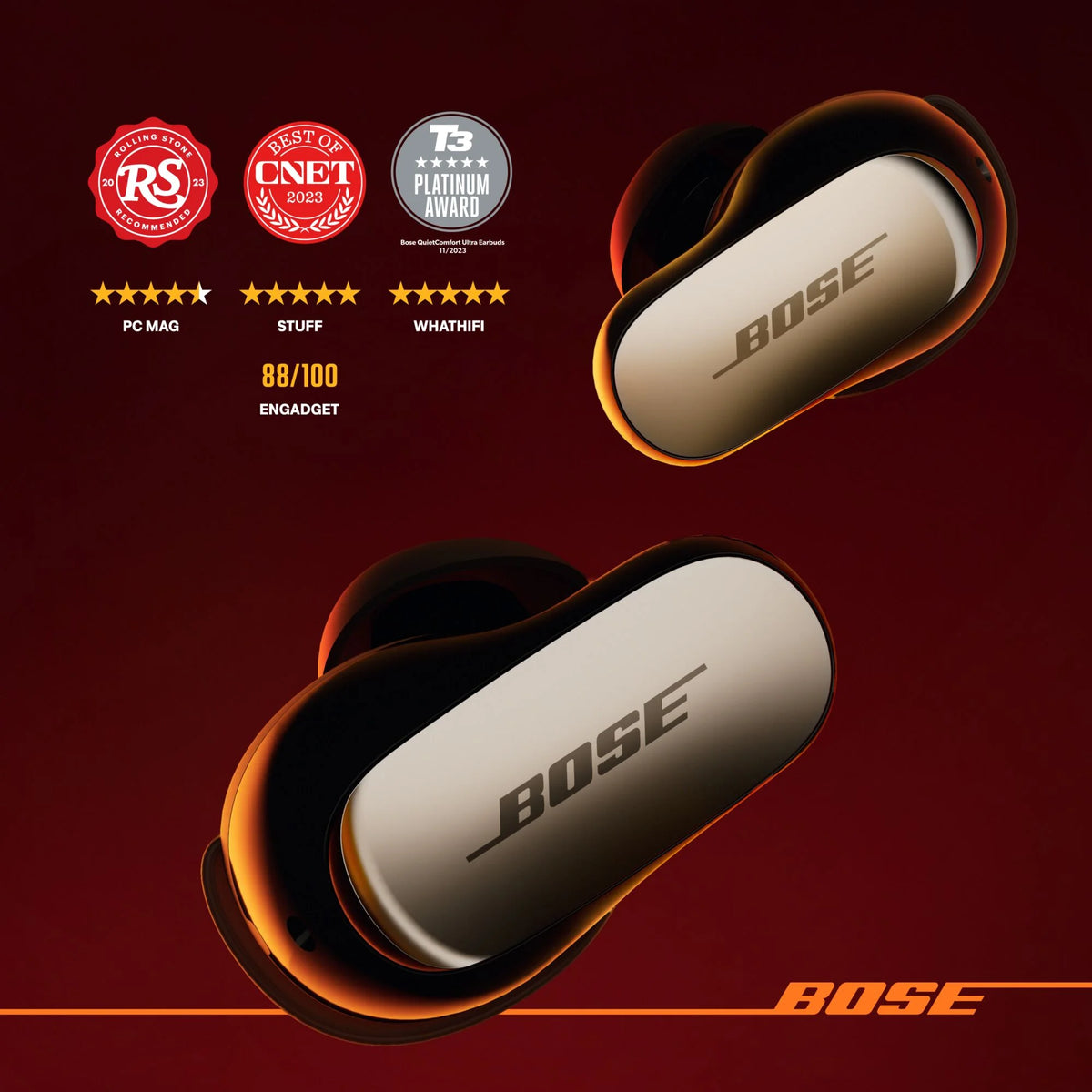 Bose QuietComfort Ultra Wireless Earbuds, Noise Cancelling Bluetooth Headphones, Black