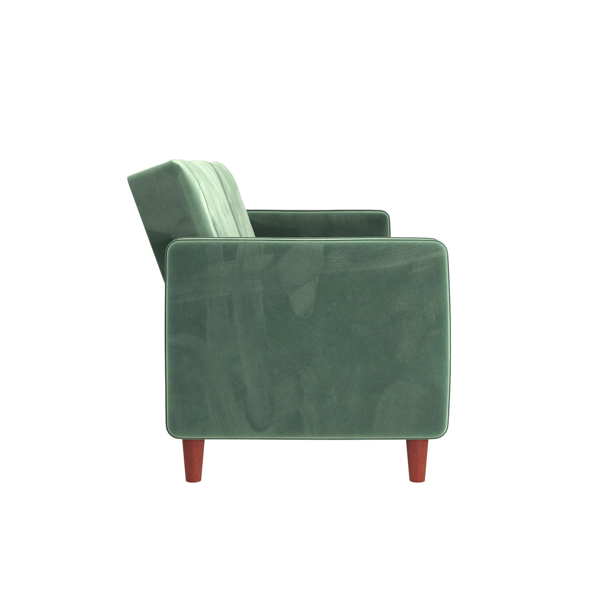 DHP Pin Tufted Transitional Futon, Light Green Velvet