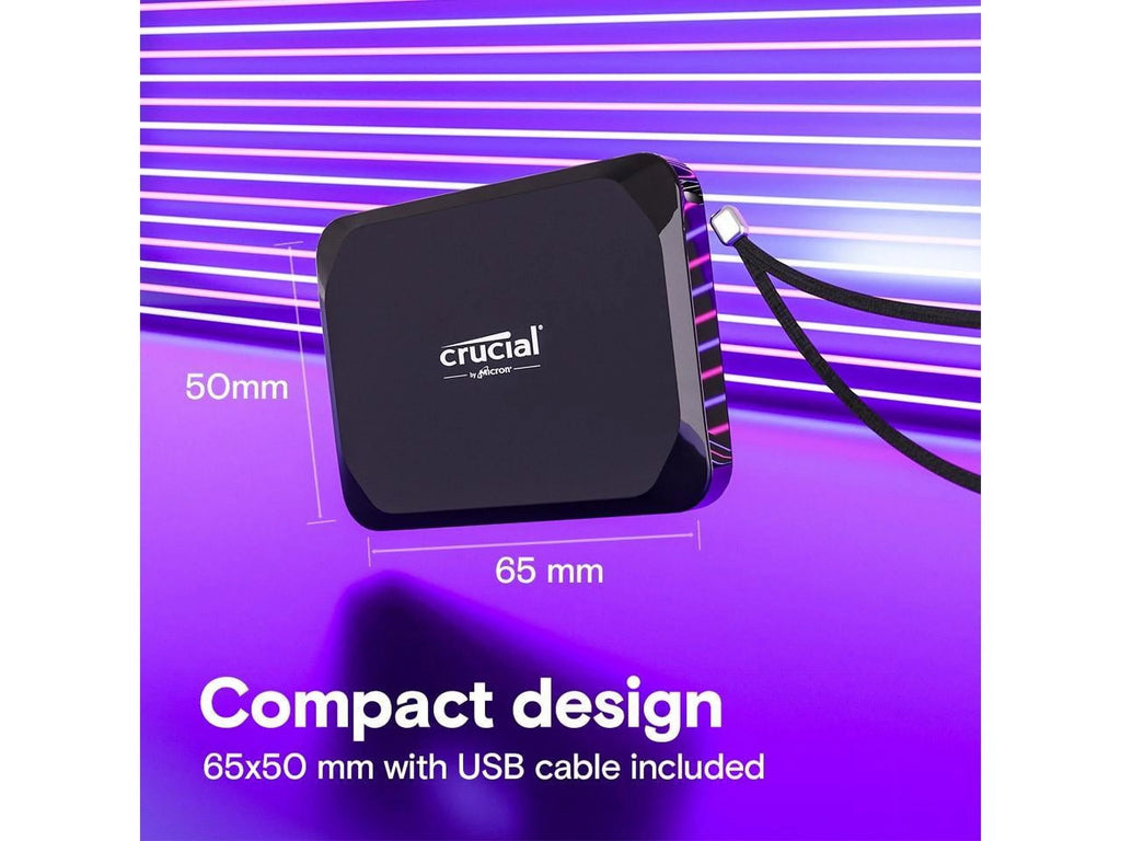 Crucial X9 2TB Portable SSD - Up to 1050MB/s Read - PC and Mac, Lightweight and small - USB 3.2 External Solid State Drive - CT2000X9SSD9
