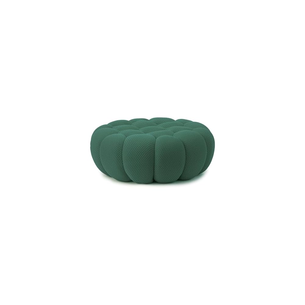 Modern Comfy Ottoman, 41.24'' Bubble Footstool, Upholstered Mesh Fabric Bubble Couch Sofa, 3D Honeycomb Shape Ottoman for Living Room, Office, Apartment, Small Space (Green)