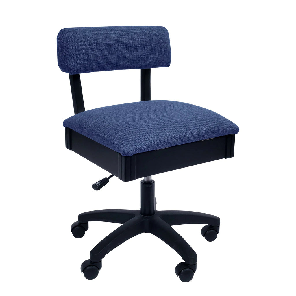 Arrow 19"L x 18"W Adjustable Height Hydraulic Sewing and Craft Chair - Duchess Blue