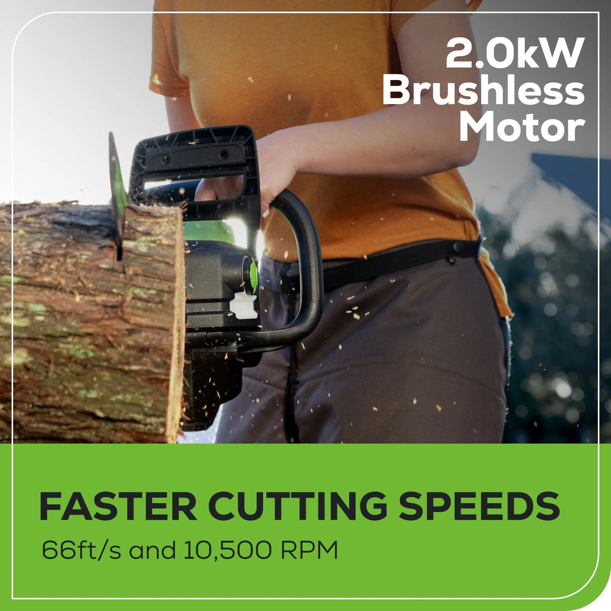 Greenworks Pro 60V 16 in. Brushless Cordless 2kW Chainsaw with 2.5 Ah Battery and Charger