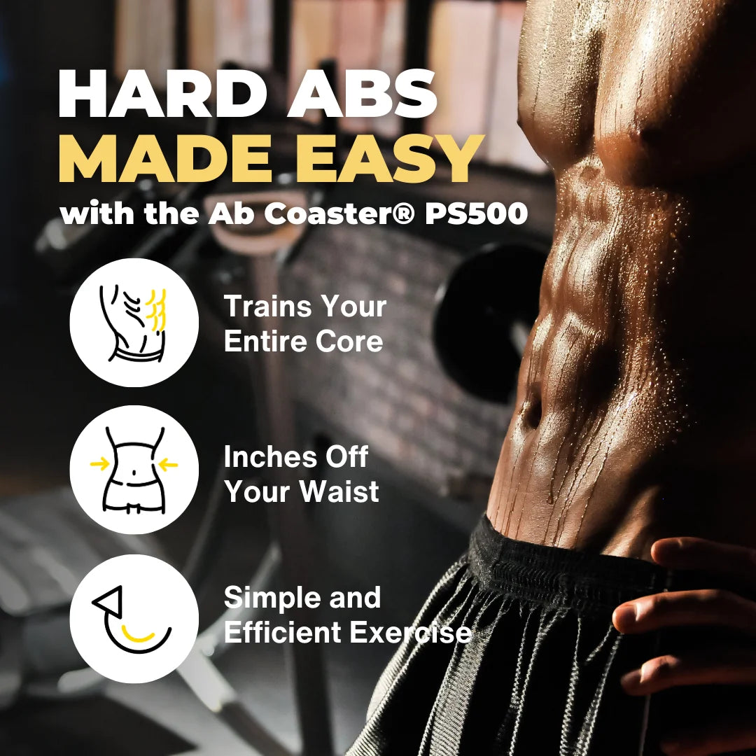 Ab Coaster PS500 - Original Ab Coaster, Ultimate Core Workout, 6 Pack Exercise Machine For Home