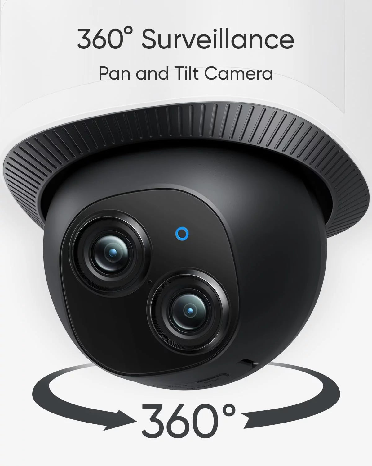 eufy Security Floodlight Camera E340, Wired Camera, 3K+2K Dual Camera, 360° Pan and Tilt, Dual-Band Wi-Fi, HomeBase 3 Compatible, Local Storage, No Monthly Fee