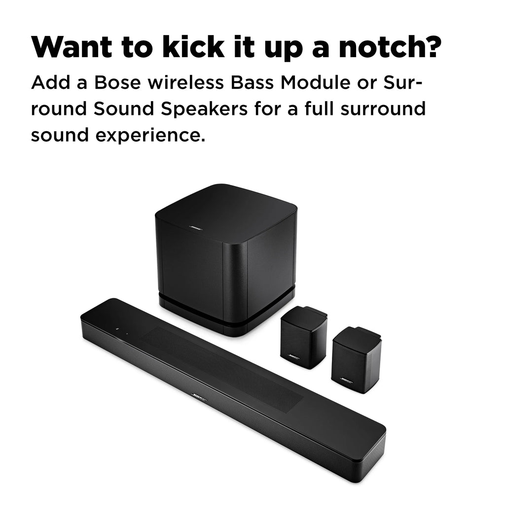 Bose Smart Soundbar 600 TV Wireless Bluetooth Surround Sound Speaker System, Black
