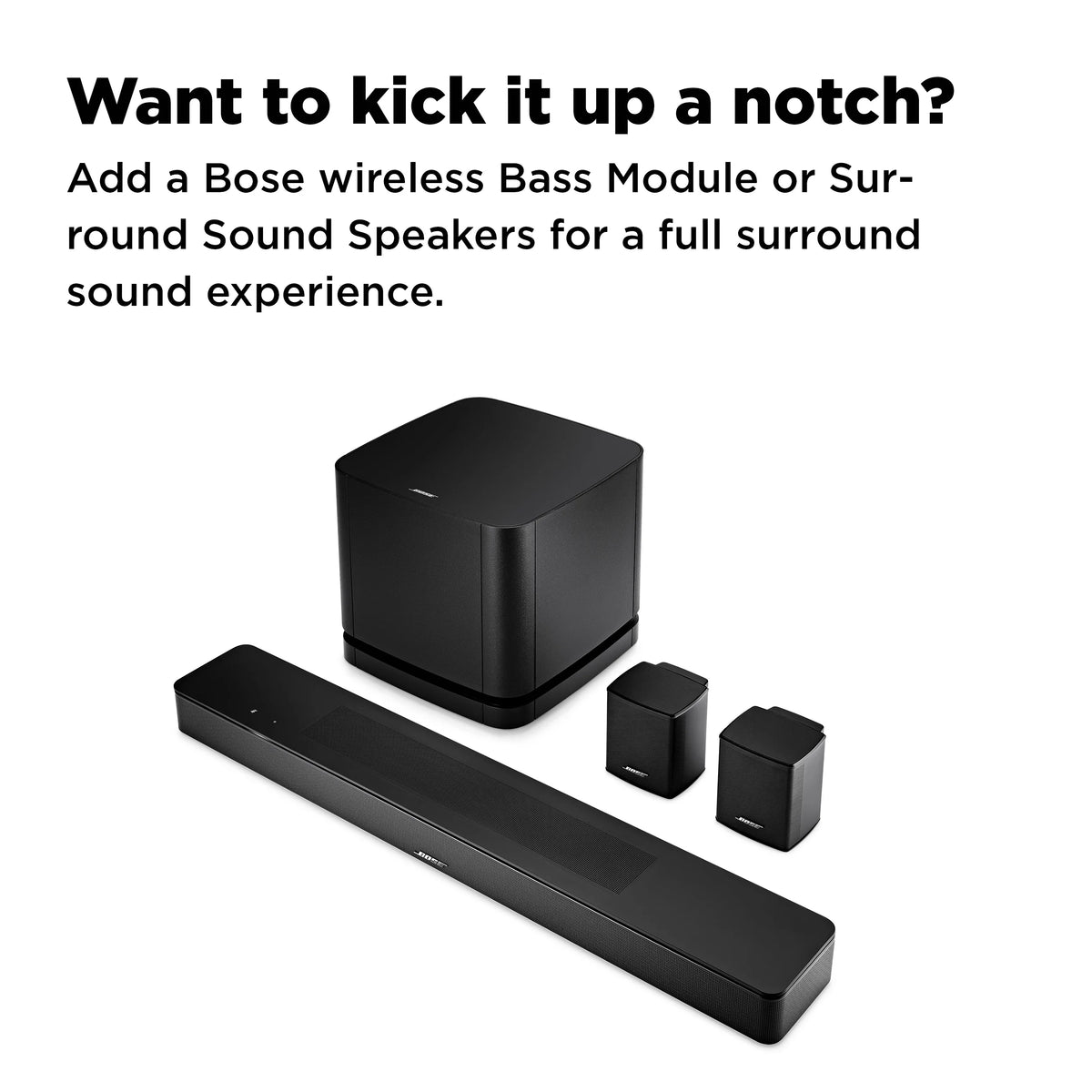Bose Smart Soundbar 600 TV Wireless Bluetooth Surround Sound Speaker System, Black