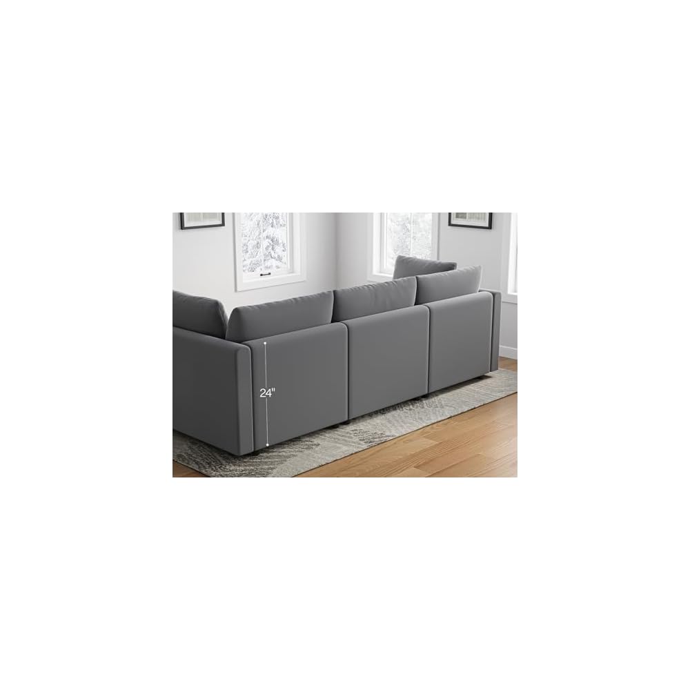 Cloud Couches for Living Room L Shaped Sectional Couch with Ottoman Deep Plush 4 Seats Sofa Modern Sofa for Apartment