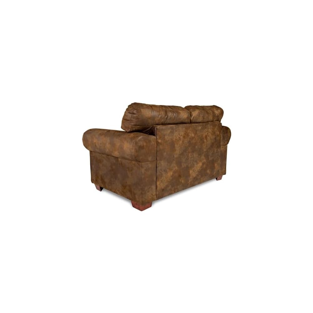 Microfiber Wild Horses Loveseat in Brown