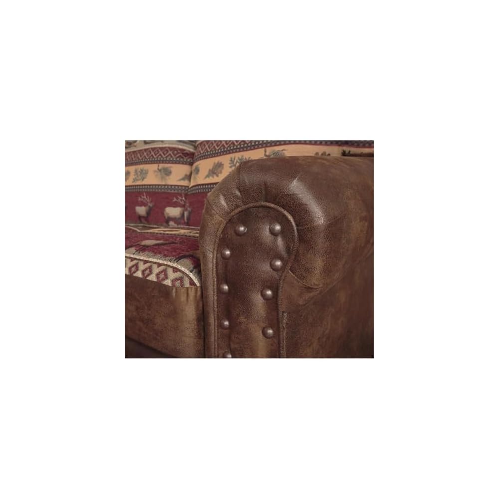 Sierra Lodge 4-piece Microfiber Sofa Set in Brown