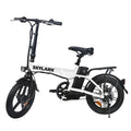 Nakto 16in SKYLARK White Folding City Electric Bicycle/Bike for Men & Women 350w Motor 36V 10Ah Long Lasting Lithium-Ion Battery