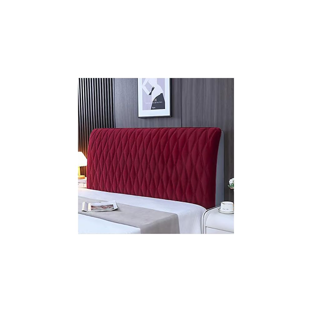 Kopfteil Abdeckung Samt Bett Kopfteil Husse, Bett Kopfteil Bezug Bettkopfteil Hussen, Kopfteilbezug Staubdicht für Schlafzimmer Bett Kopf Dekor