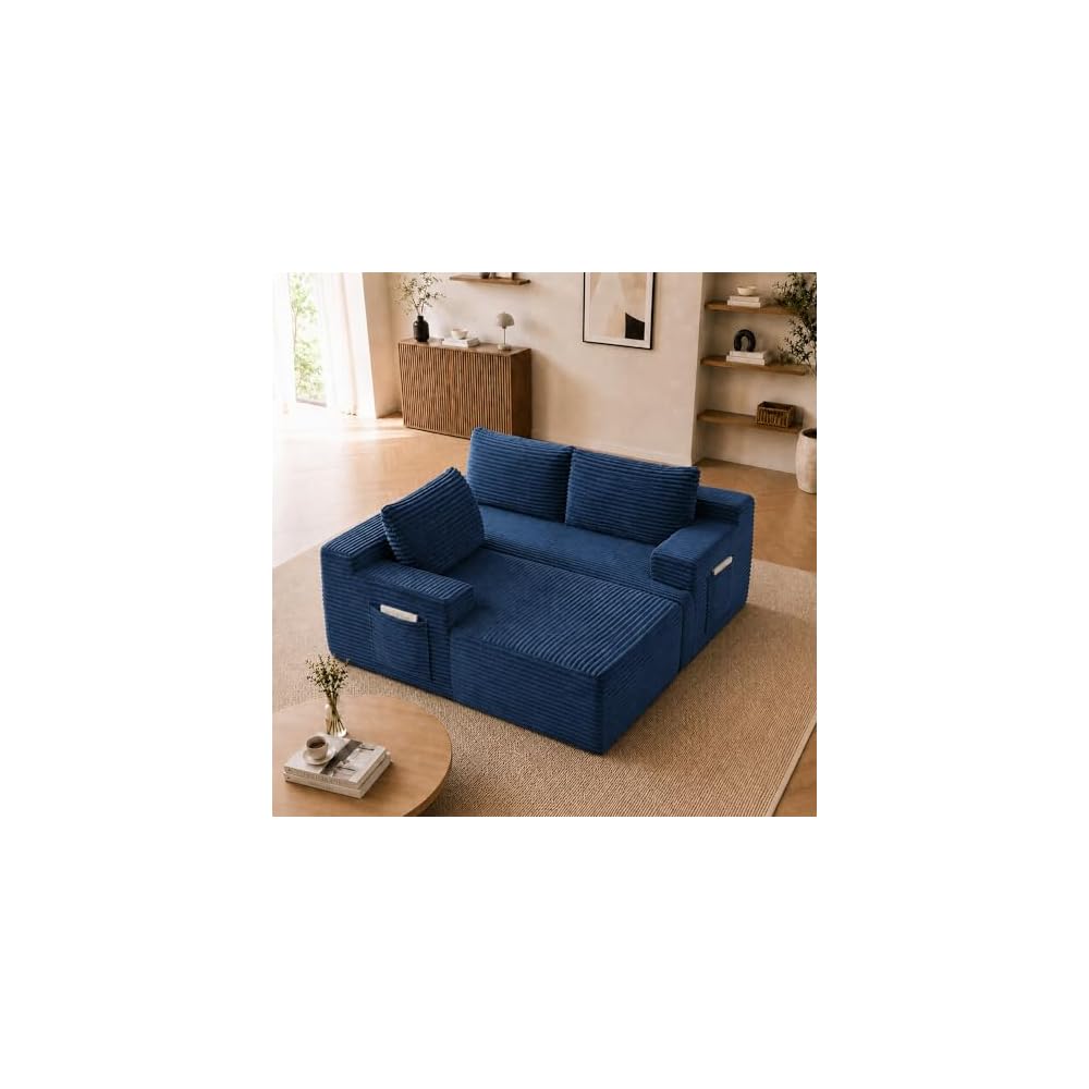 Boneless Couch Comfy Sectional Couches for Living Room,U Shaped Modular Cloud Couch Sofa, Minimalist Modular Sectional Sofa with Deep Seat