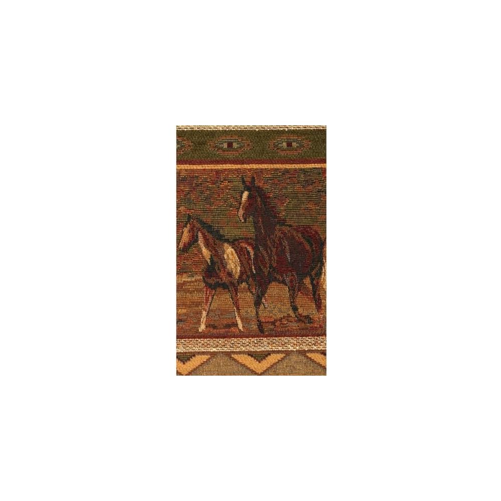 Microfiber Wild Horses Loveseat in Brown