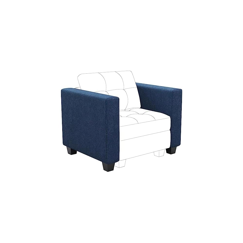 Armrest Module for Modular Sectional Sofa Couch Side Armrest for Sectional Modular Sofa Fabric Blue