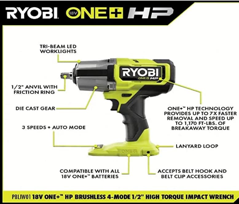 RYOBI Brushless Cordless 4 Mode PBLIW01B
