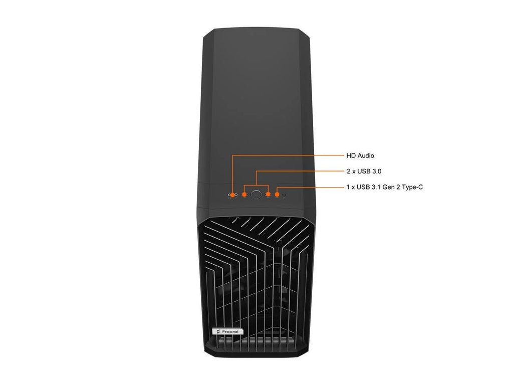 Fractal Design Torrent Black E-ATX Tempered Glass Window High-Airflow Mid Tower Computer Case