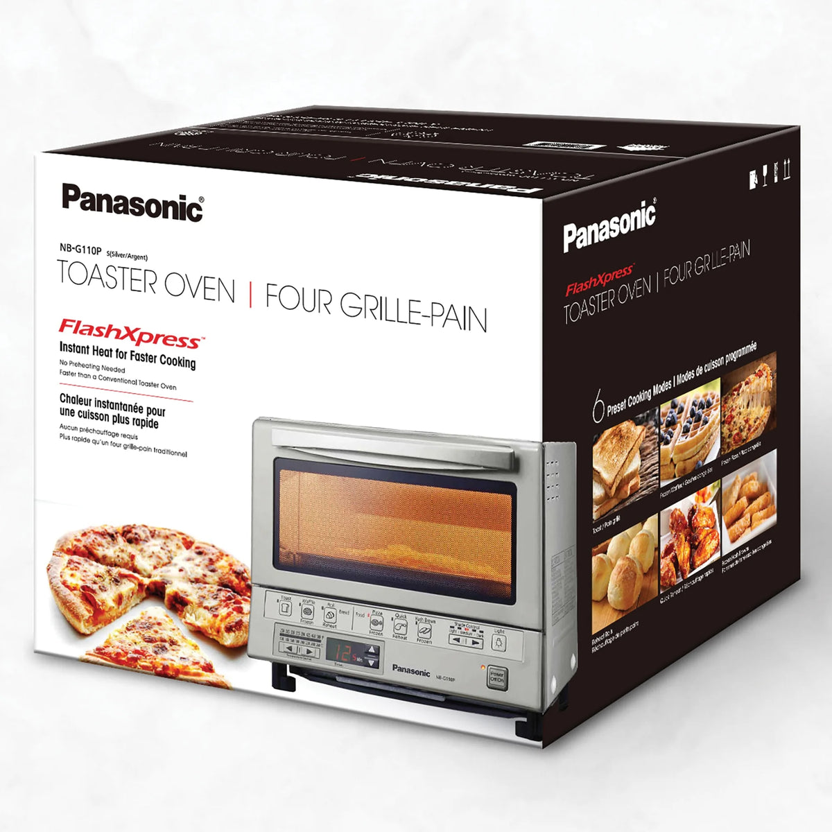 Panasonic FlashXpress Silver Toaster Oven in Silver