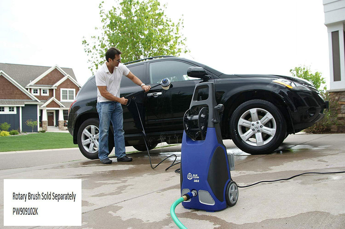 AR Blue Clean, AR383 1,900 PSI Electric Pressure Washer, Nozzles, Spray Gun, Wand, Detergent Bottle & Hose