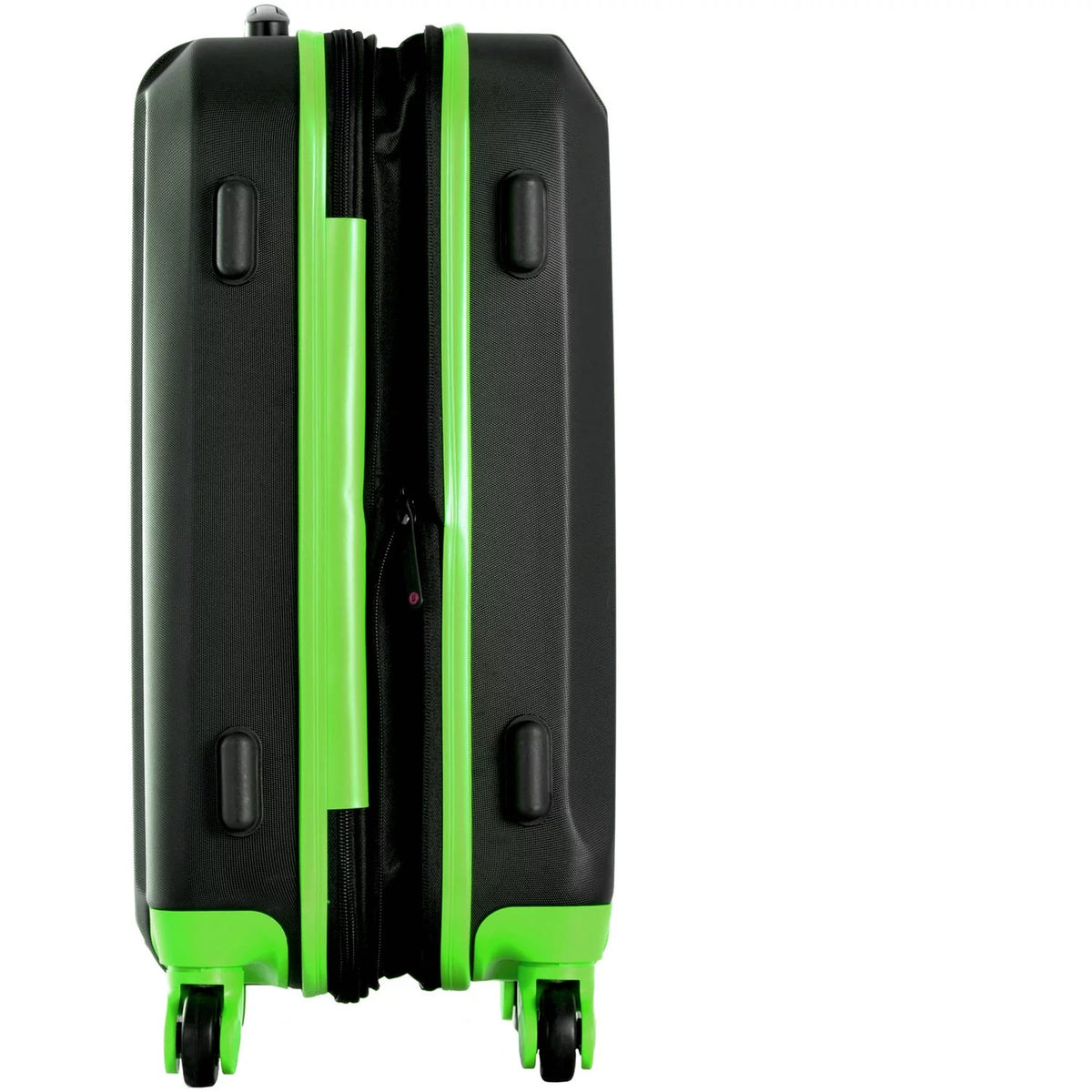Olympia U.S.A. Apache 3-Piece Expandable Hardcase Luggage Set with Spinner Wheels, Black/Lime