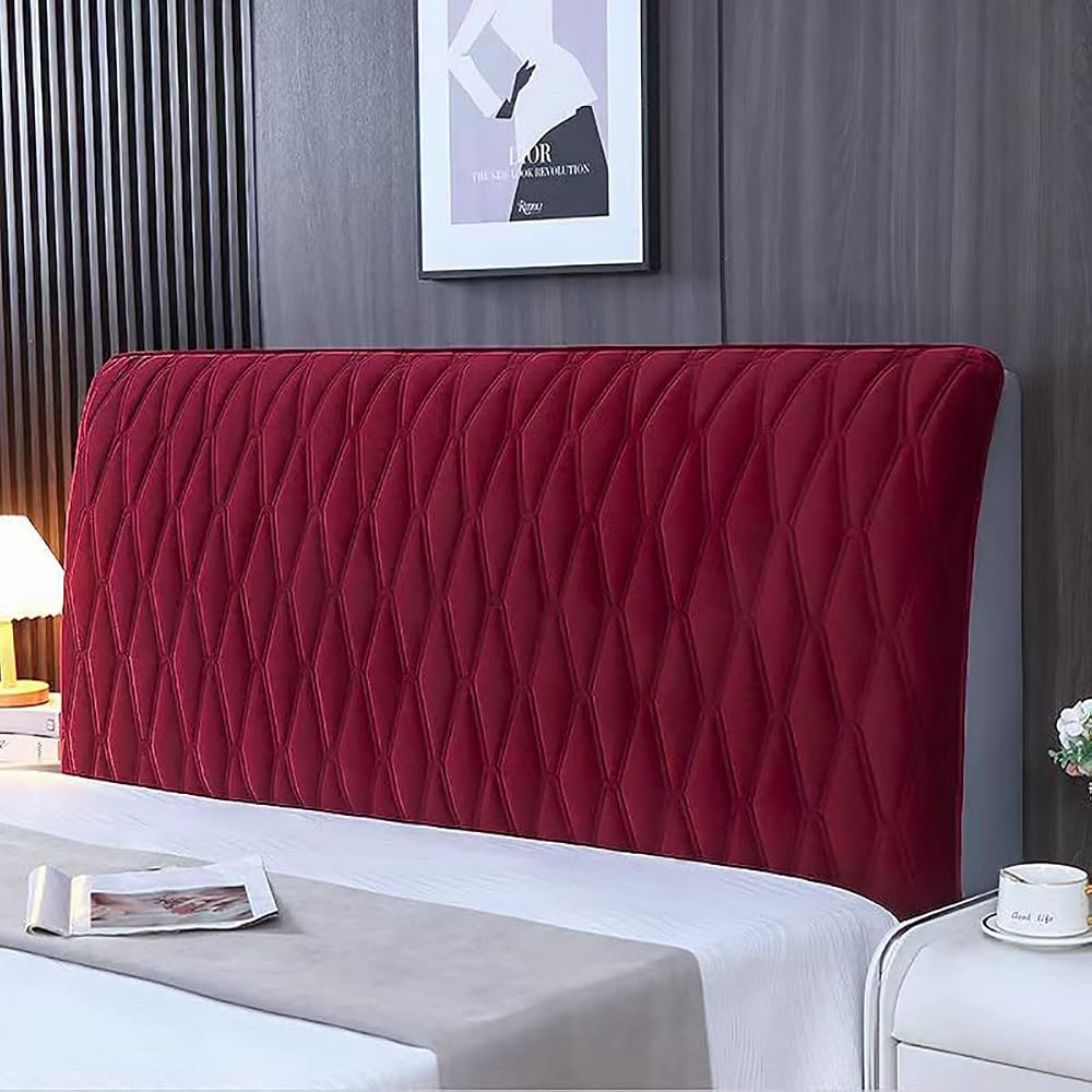 Kopfteil Abdeckung Samt Bett Kopfteil Husse, Bett Kopfteil Bezug Bettkopfteil Hussen, Kopfteilbezug Staubdicht für Schlafzimmer Bett Kopf Dekor