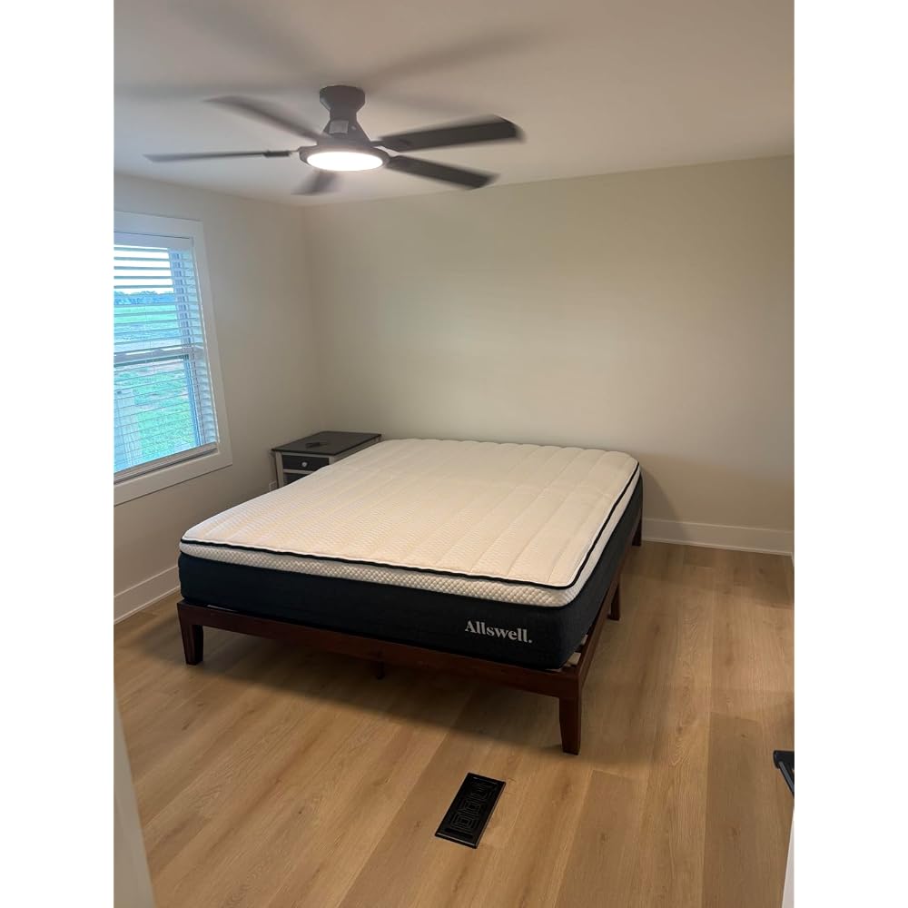 Naturalista Classic - 12 Inch Solid Wood Platform Bed with Wooden Slats, No Box Spring Needed, Easy Assembly, Queen, Espresso