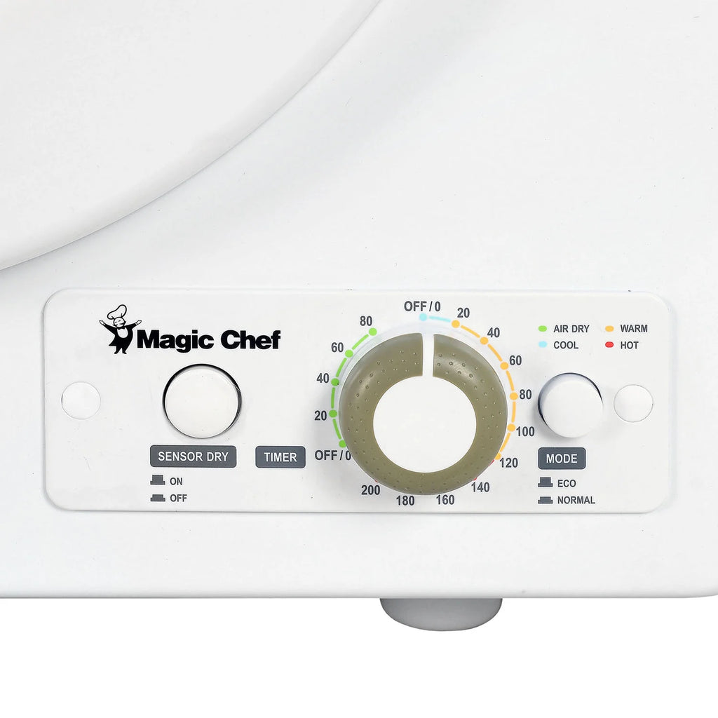 Magic Chef Brand 2.6 Cu. ft. Electric Dryer in White, 17.5 in D, 27.5 in H, 23.6 in L, 48.4 lbs.