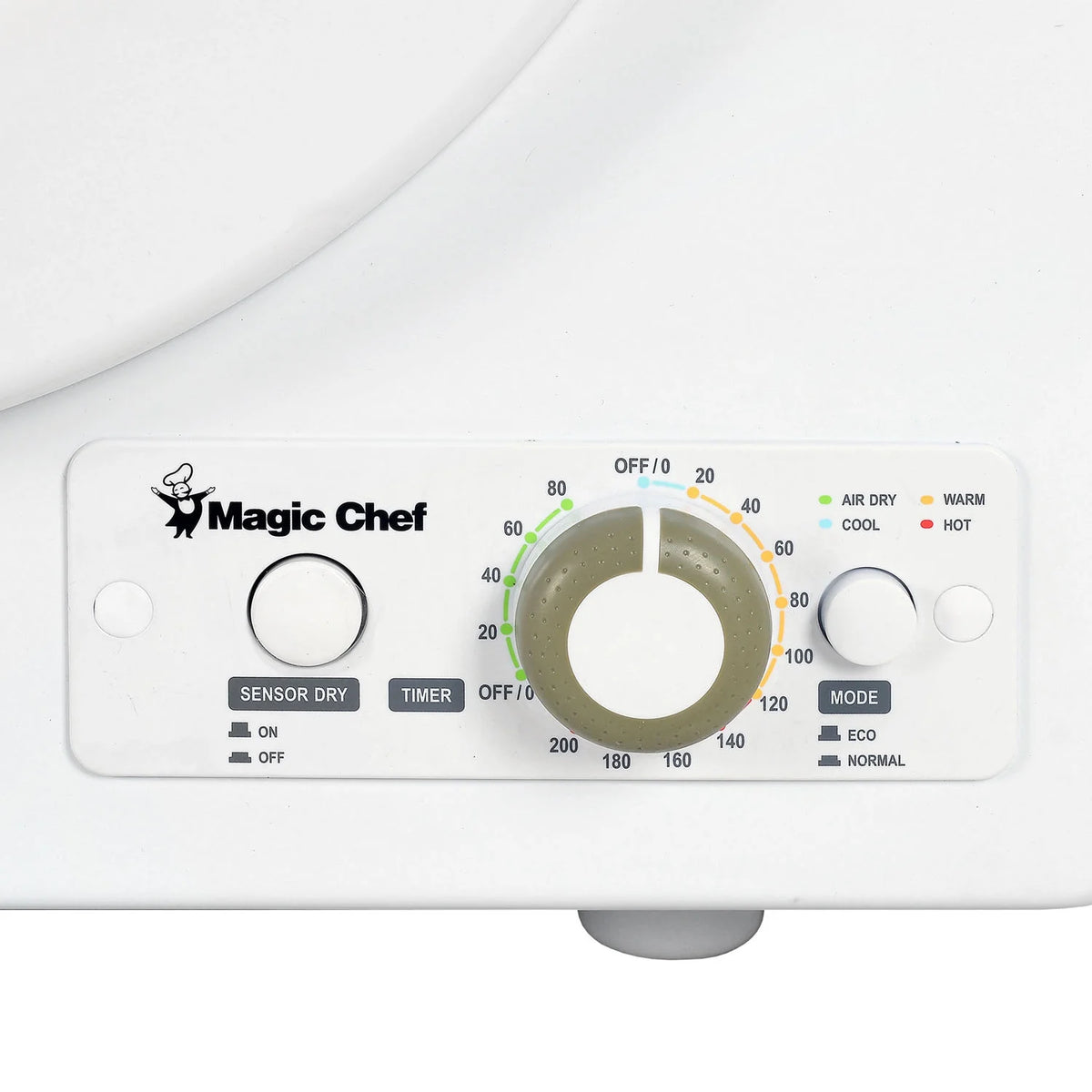 Magic Chef Brand 2.6 Cu. ft. Electric Dryer in White, 17.5 in D, 27.5 in H, 23.6 in L, 48.4 lbs.