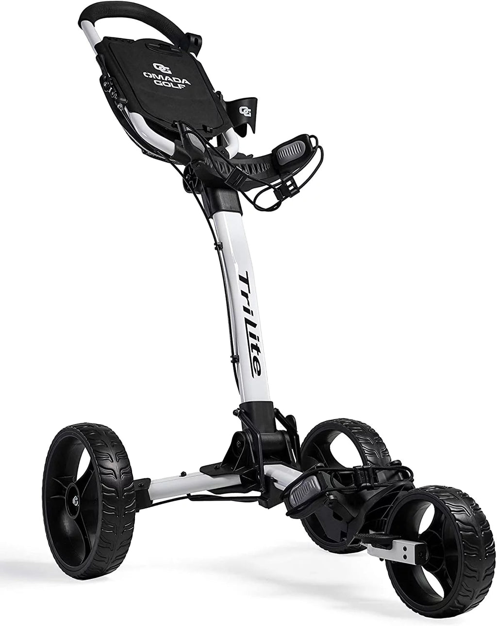 Omada Golf TriLite Golf Push Cart - (White/Black)