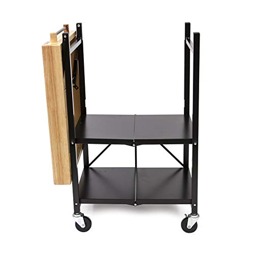 Origami Foldable Kitchen Island Black