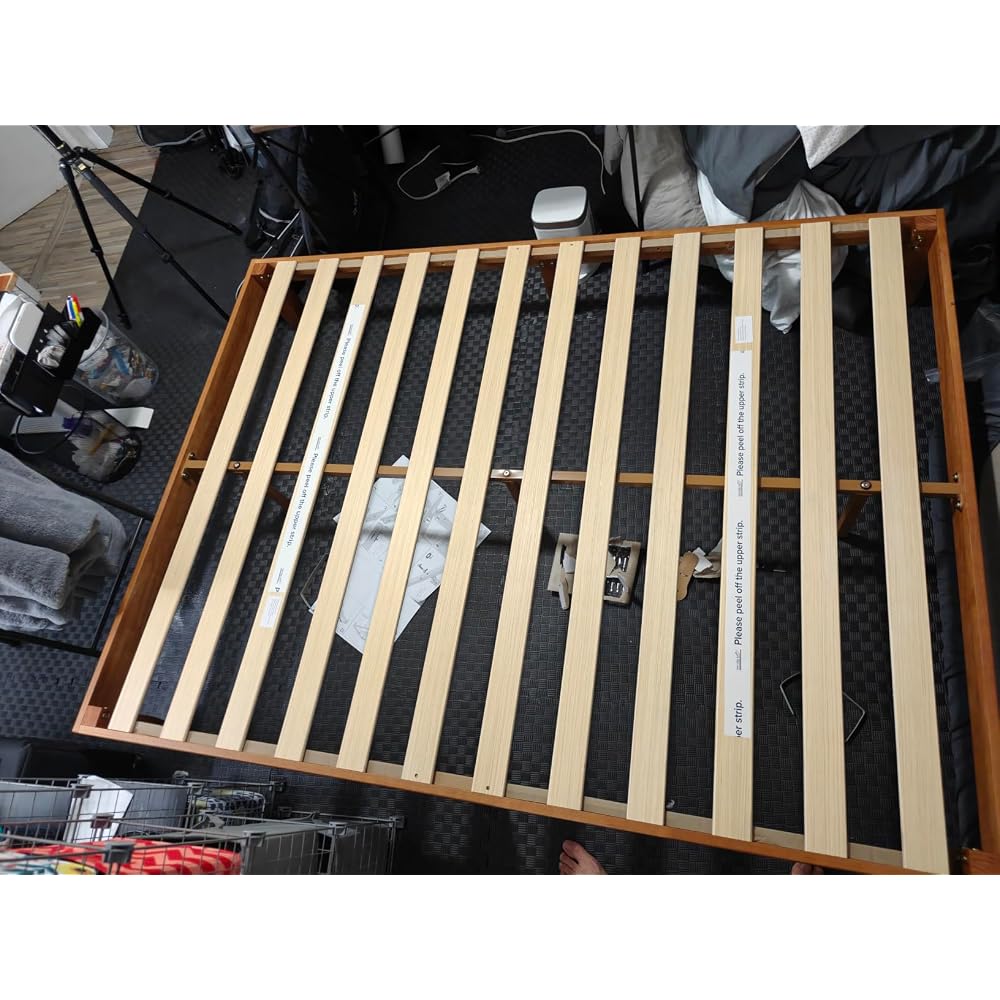 Naturalista Classic - 12 Inch Solid Wood Platform Bed with Wooden Slats, No Box Spring Needed, Easy Assembly, Queen, Espresso