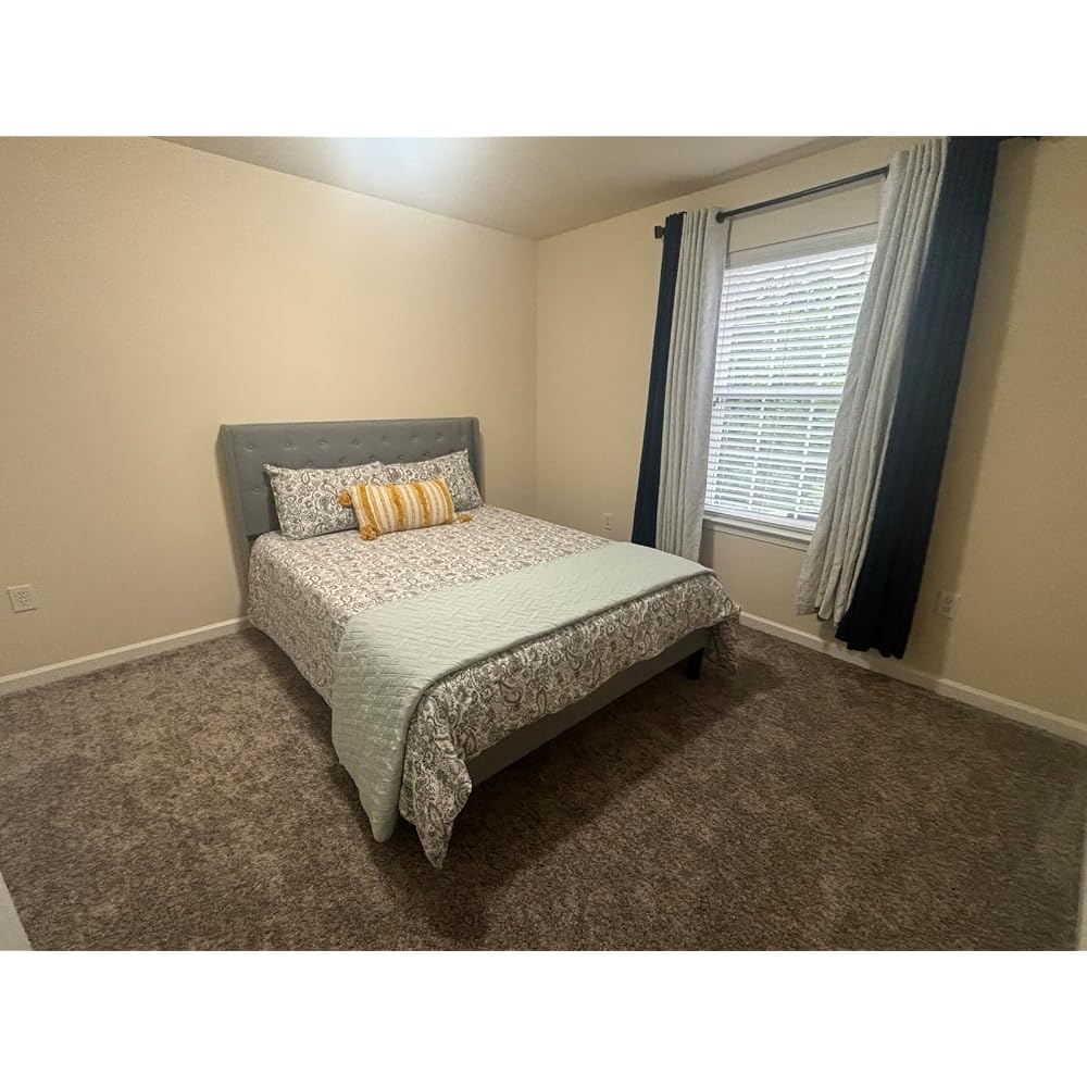 Queen Size Bed Frame with Diamond Tufted Wingback Headboard, Morden Upholstered Platform Bed, Sturdy Wooden Slats Support, Noise-Free, No Box Spring Needed, Easy Assembly, Dark Gray