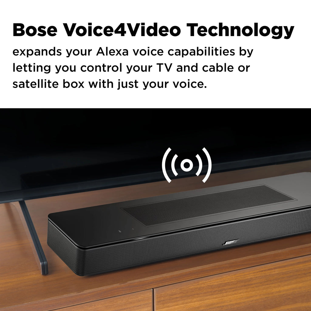 Bose Smart Soundbar 600 TV Wireless Bluetooth Surround Sound Speaker System, Black