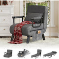 Sleep Chair, Folding Sleeper Chairs for Adults (Dark Grey)