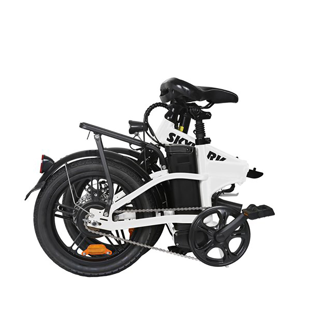Nakto 16in SKYLARK White Folding City Electric Bicycle/Bike for Men & Women 350w Motor 36V 10Ah Long Lasting Lithium-Ion Battery