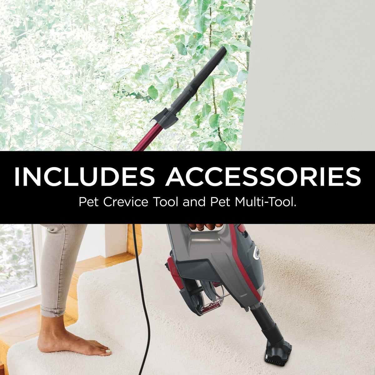 Shark Rocket Pro Corded Stick Vacuum Cleaner, Red, HV370