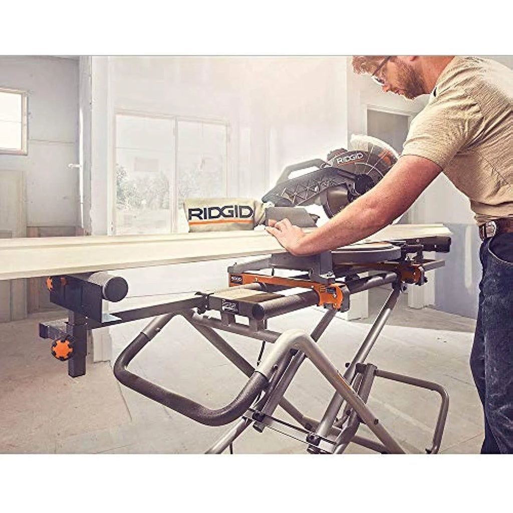 RIDGID Universal Mobile Miter Saw Stand with Mounting Braces AC9946