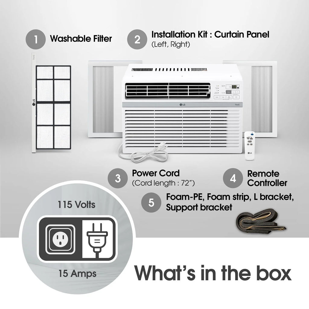 LG New 14,000 BTU 800 Sq ft Window Air Conditioner, LW1424RD
