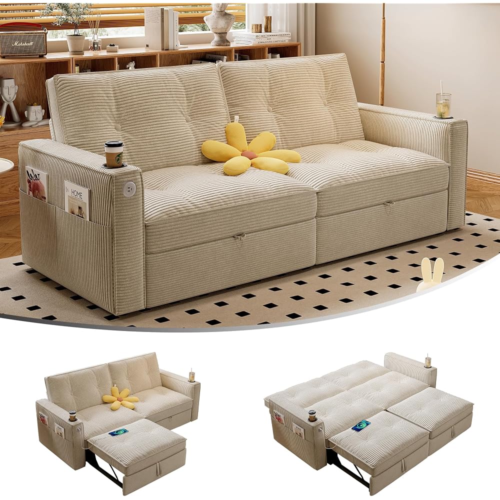 Queen Sleeper Sofa,Pull Out Sofa Bed,Couch with Pull Out Bed