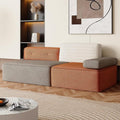 80" Modular 3-Tone Couch, 3-Seater Sofa with Detachable Backrest