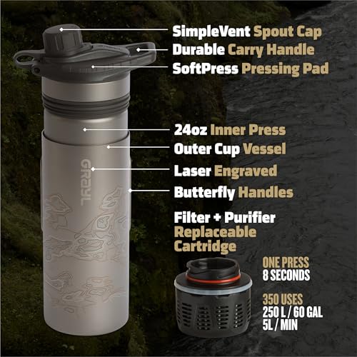 GRAYL GeoPress Titanium Water Purification